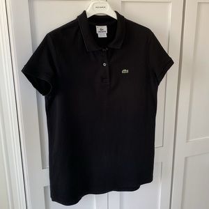 Lacoste Black Slim Fit Pique Polo - Large